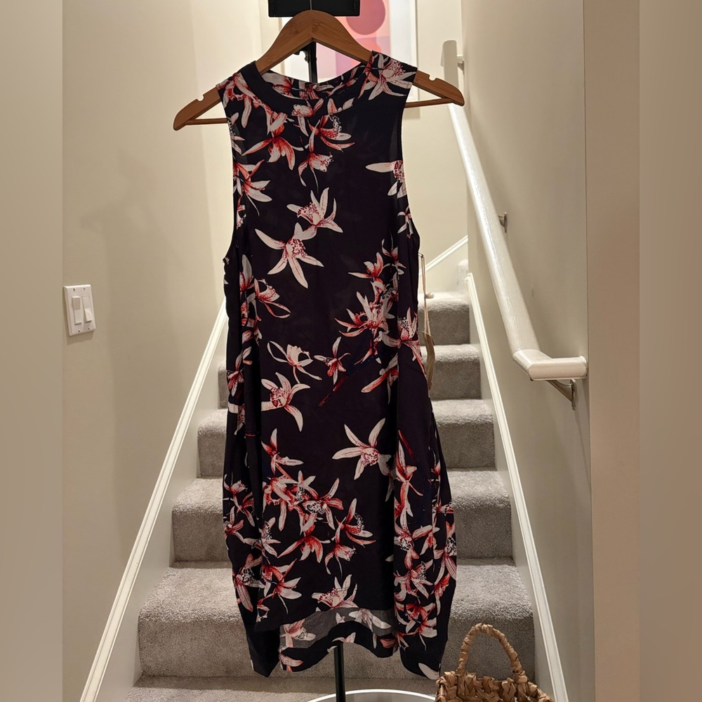 Knot Sisters Navy & Orchid Print Meadow Dress